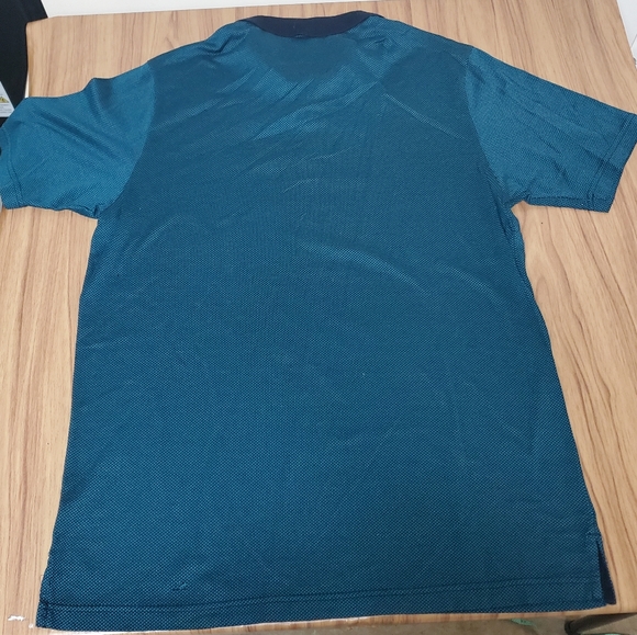 Daniel Hechter Men's Large Navy Blue  Patterned  Polo Shirt Double Mercerized - Picture 7 of 7